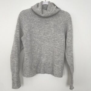 Quince Alpaca Wool Turtleneck Sweater Gray discontinued warm winter fall